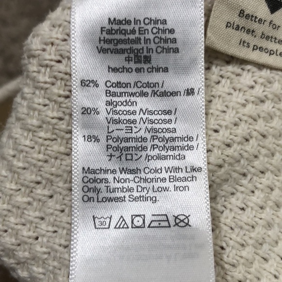 Madewell Seagrove Sweater Size XXS Cream Textured Knit Pullover - Picture 7 of 11